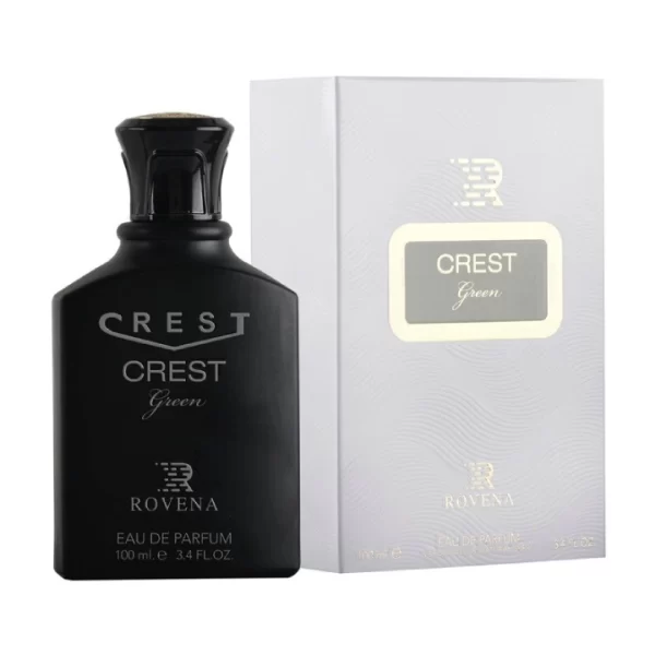 ادکلن کرید گرین آیریش روونا (creed crest green rovena) - عکس جعبه و شیشه